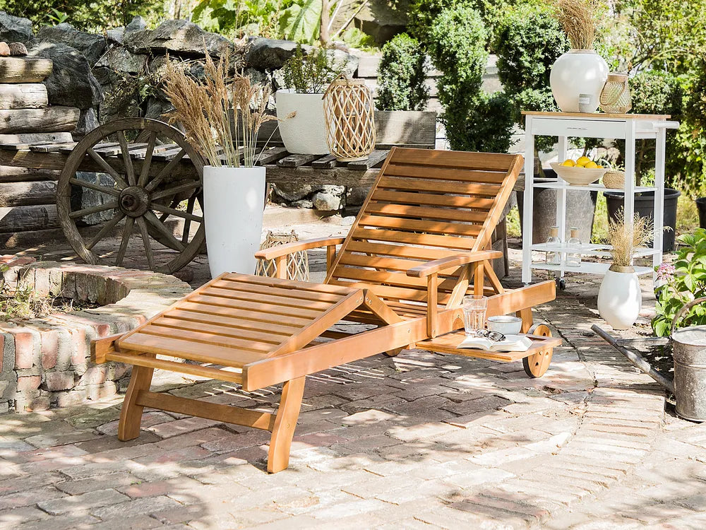 Isola Acacia Wood Reclining Sun Lounger
