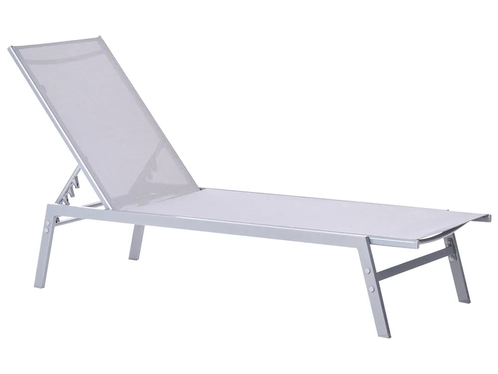 Lido Steel Garden Sun Lounger – Grey