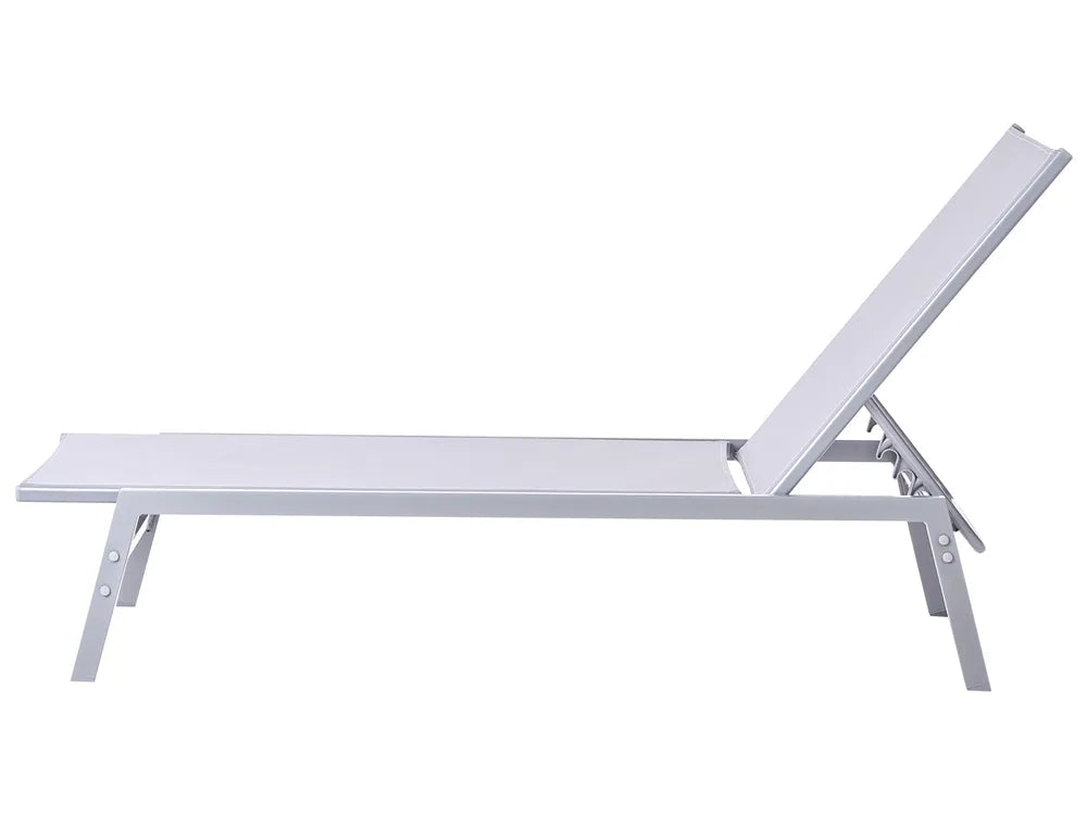 Lido Steel Garden Sun Lounger – Grey