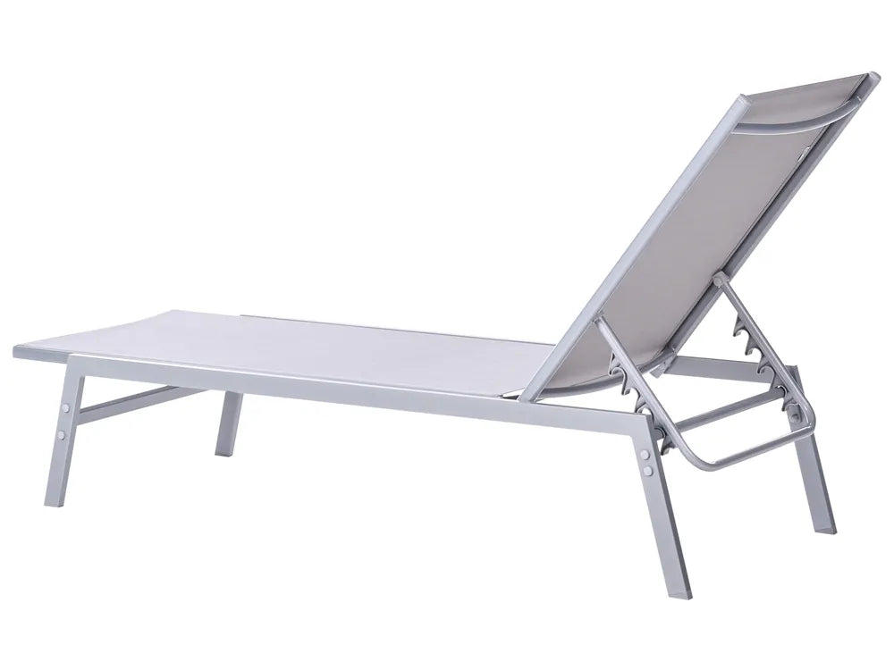 Lido Steel Garden Sun Lounger – Grey