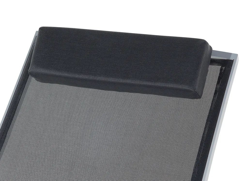 Onda Aluminium Garden Sun Lounger – Black
