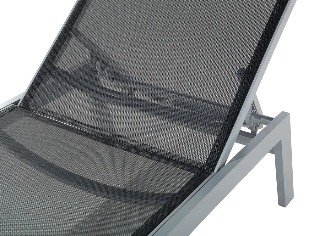 Onda Aluminium Garden Sun Lounger – Black