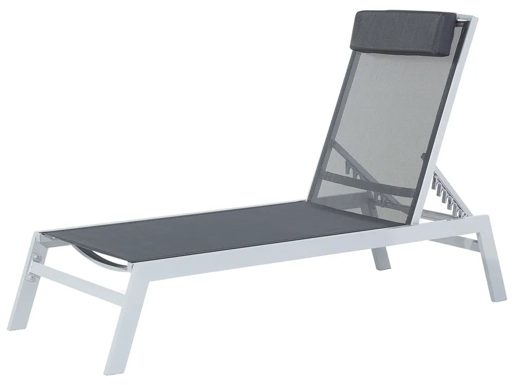 Onda Aluminium Garden Sun Lounger – Black
