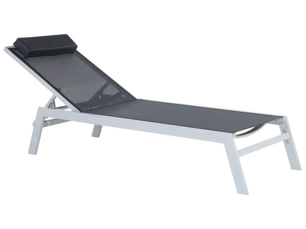 Onda Aluminium Garden Sun Lounger – Black