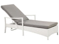 Vela Rattan Reclining Sun Lounger – White