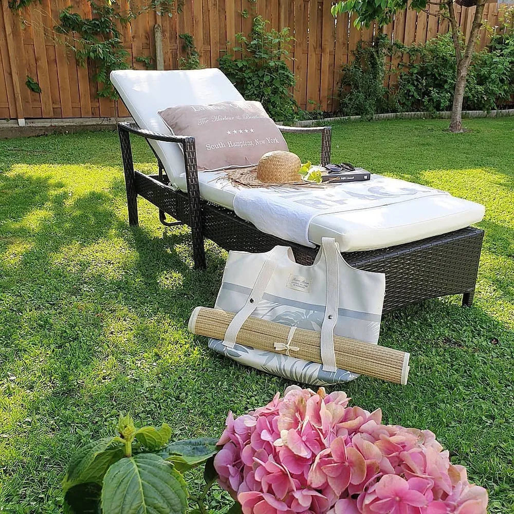 Vela Rattan Reclining Sun Lounger – Brown