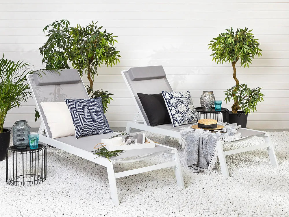 Onda Garden Sun Lounger – Grey