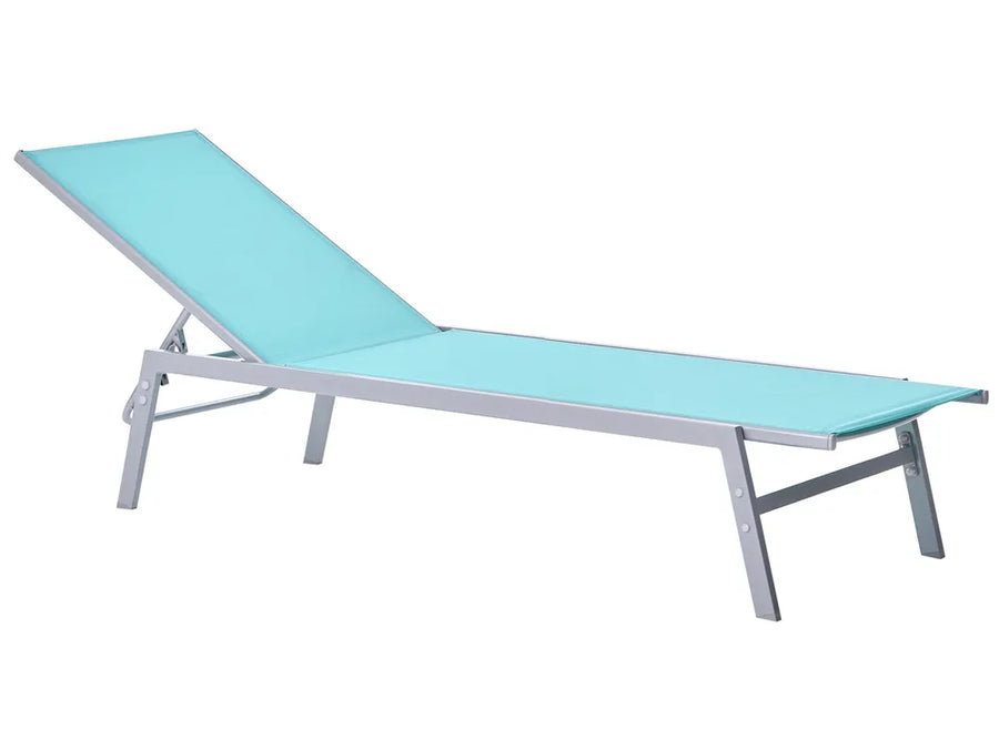 Lido Steel Garden Sun Lounger – Blue