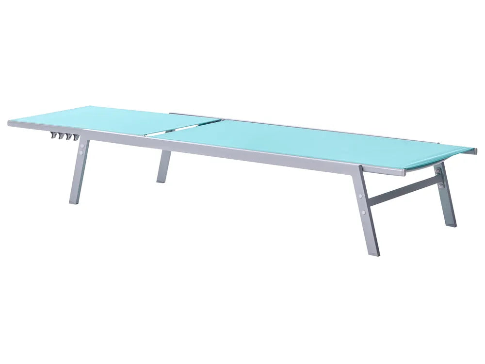 Lido Steel Garden Sun Lounger – Blue