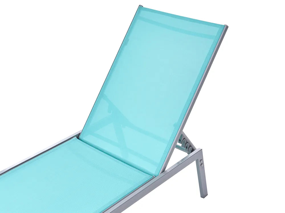 Lido Steel Garden Sun Lounger – Blue