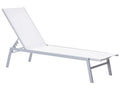 Lido Steel Garden Sun Lounger – White