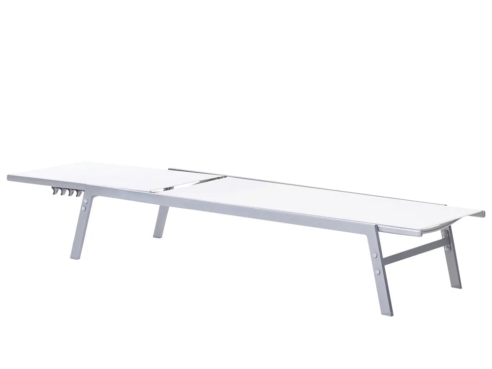 Lido Steel Garden Sun Lounger – White