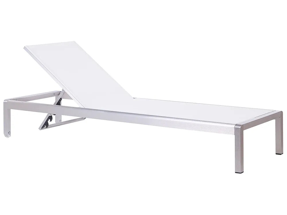 Marea Aluminium Garden Sun Lounger – White