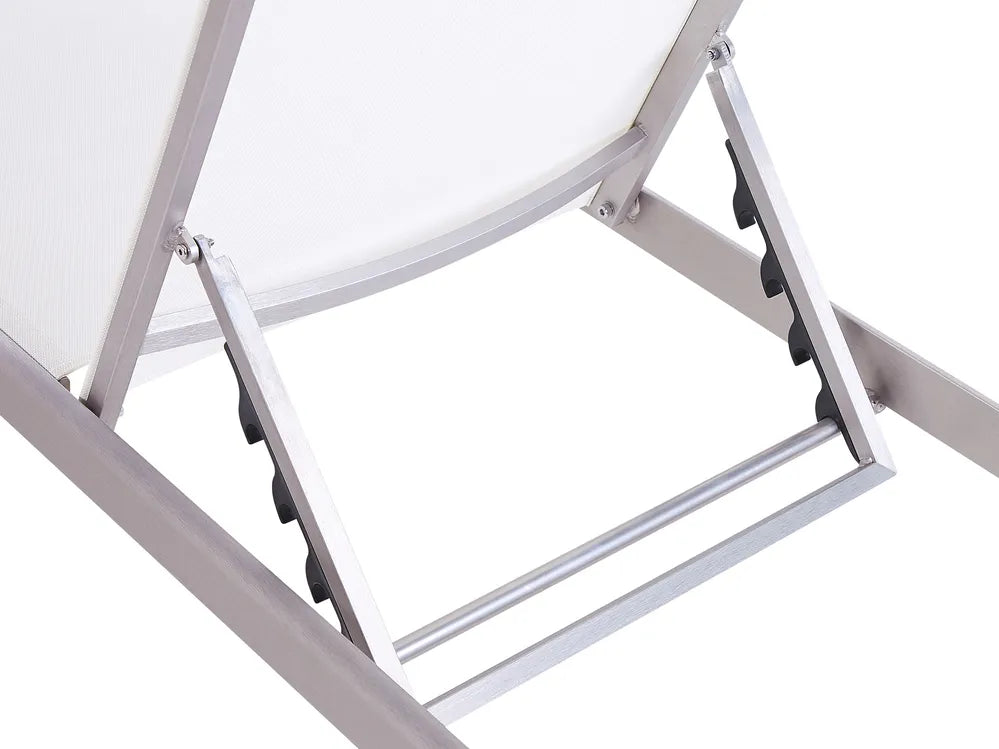 Marea Aluminium Garden Sun Lounger – White