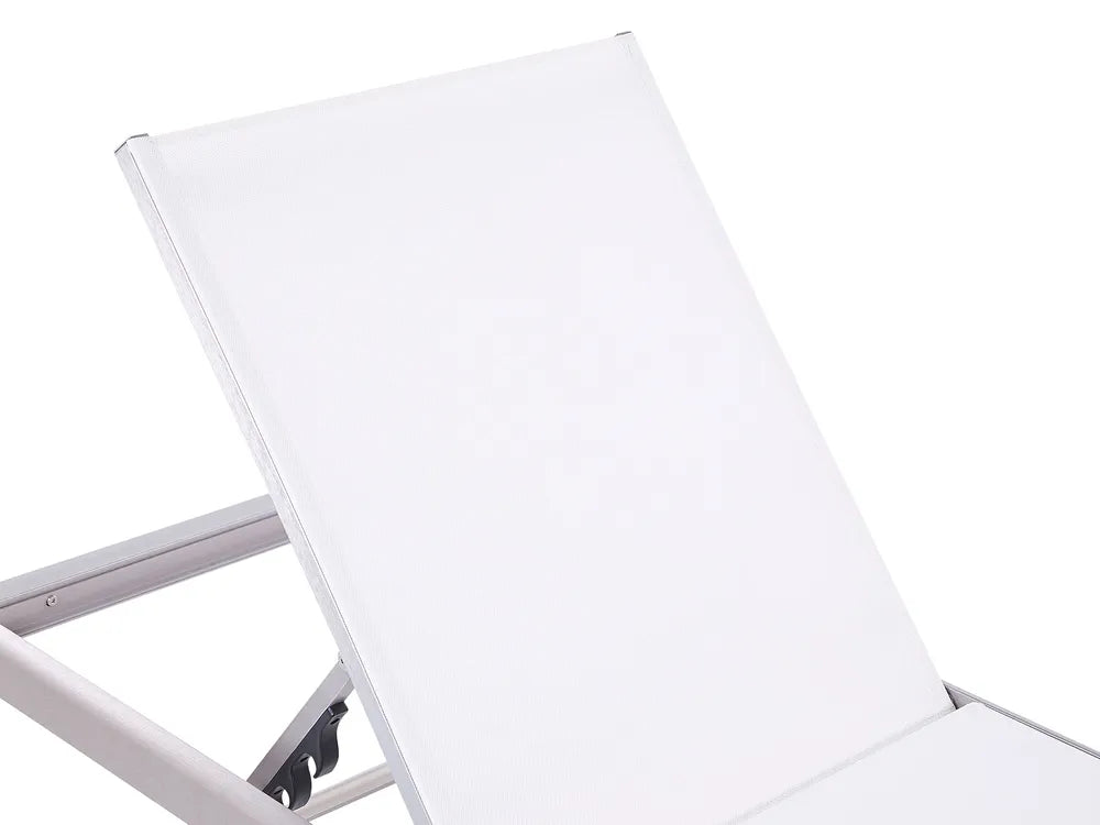 Marea Aluminium Garden Sun Lounger – White