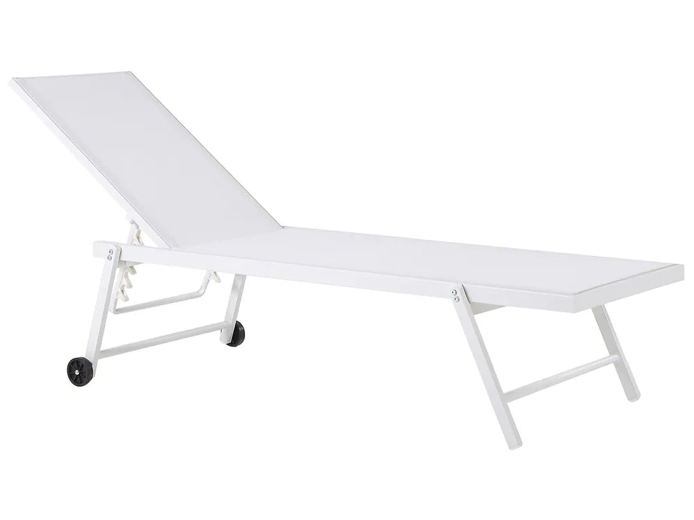 Riva Aluminium Reclining Sun Lounger – White