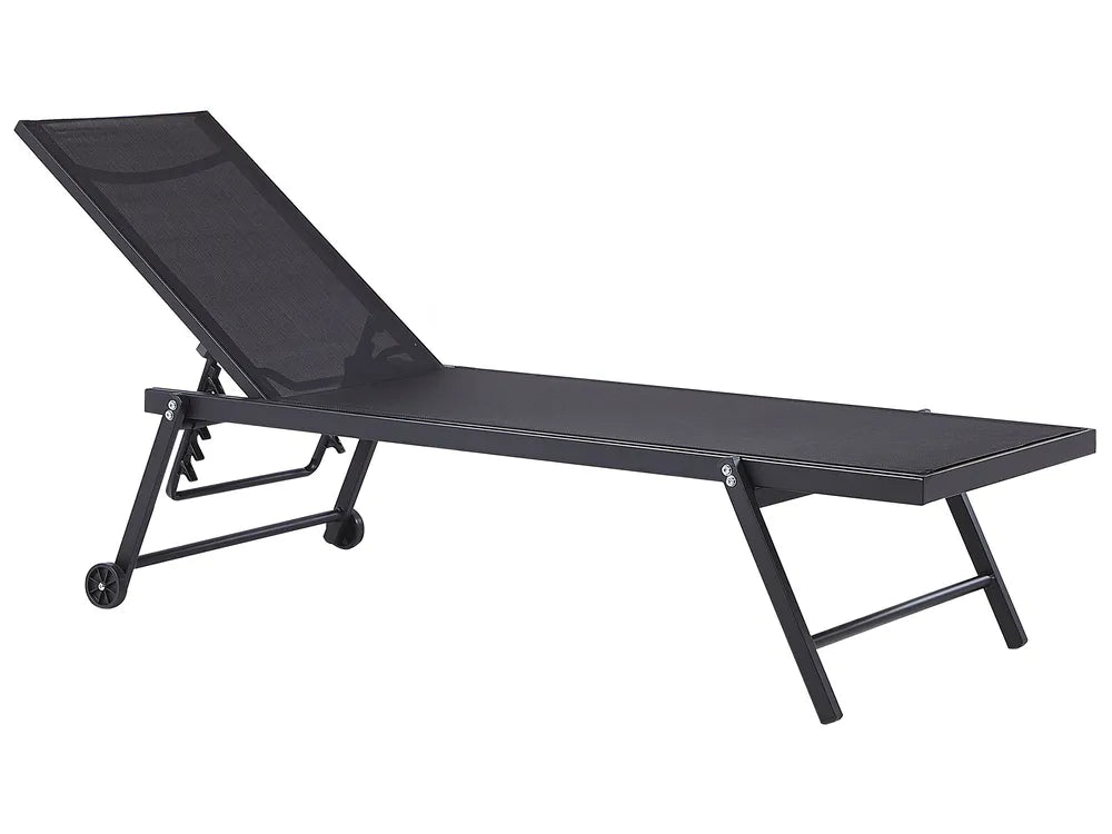 Riva Aluminium Reclining Sun Lounger – Black