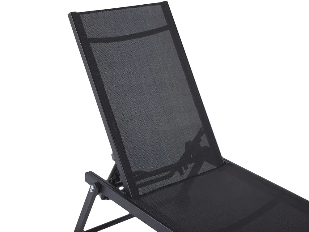 Riva Aluminium Reclining Sun Lounger – Black