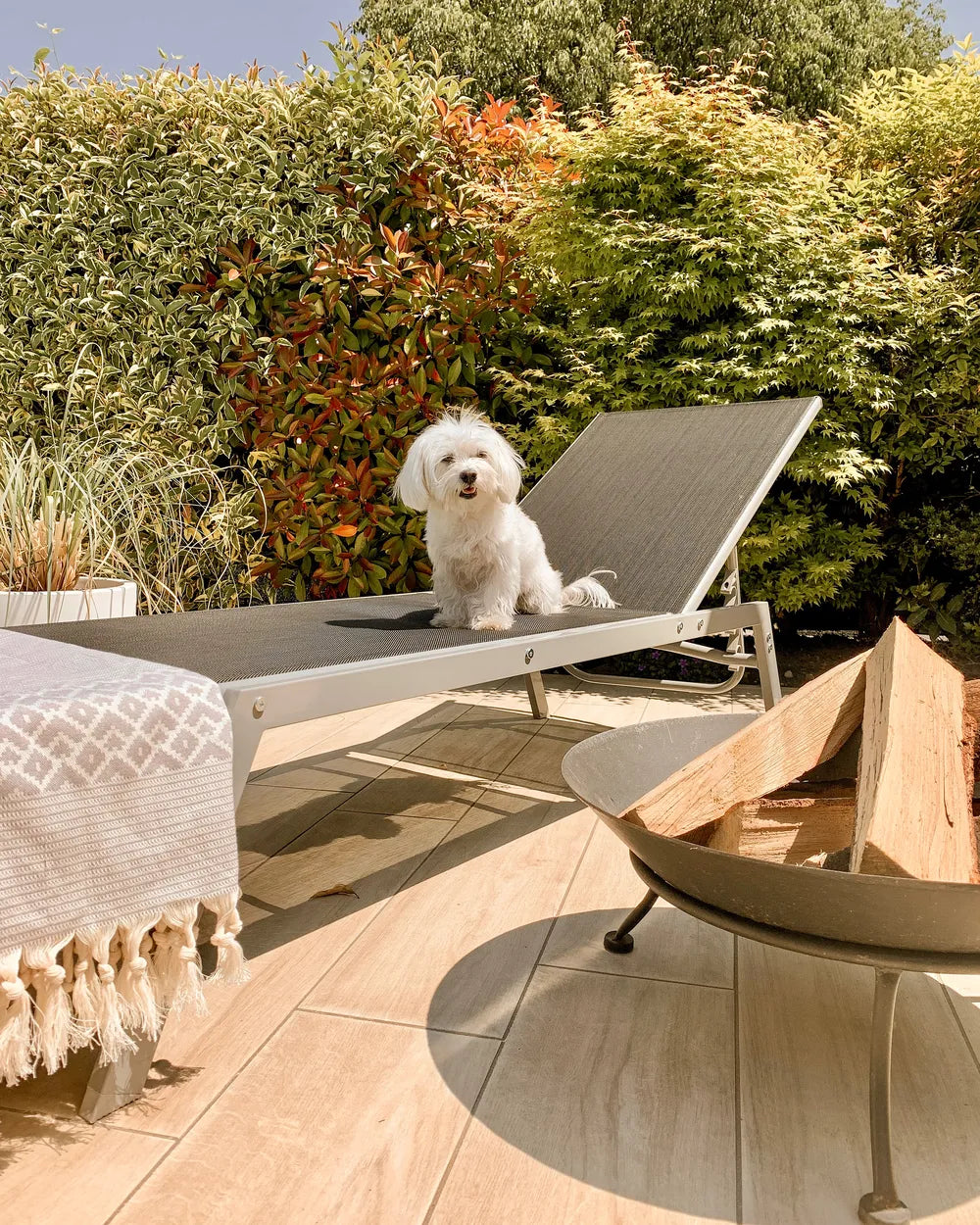 Lido Steel Garden Sun Lounger – Grey