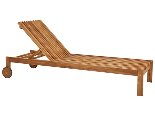 Alba Acacia Wood Reclining Sun Lounger – Natural