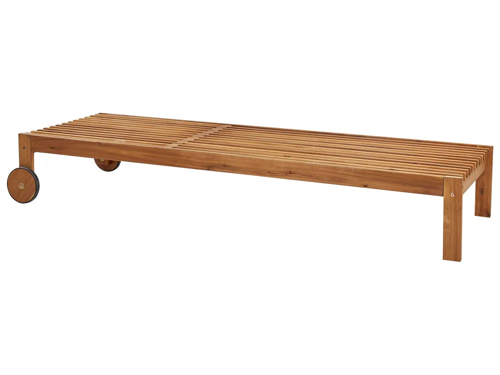 Alba Acacia Wood Reclining Sun Lounger – Natural