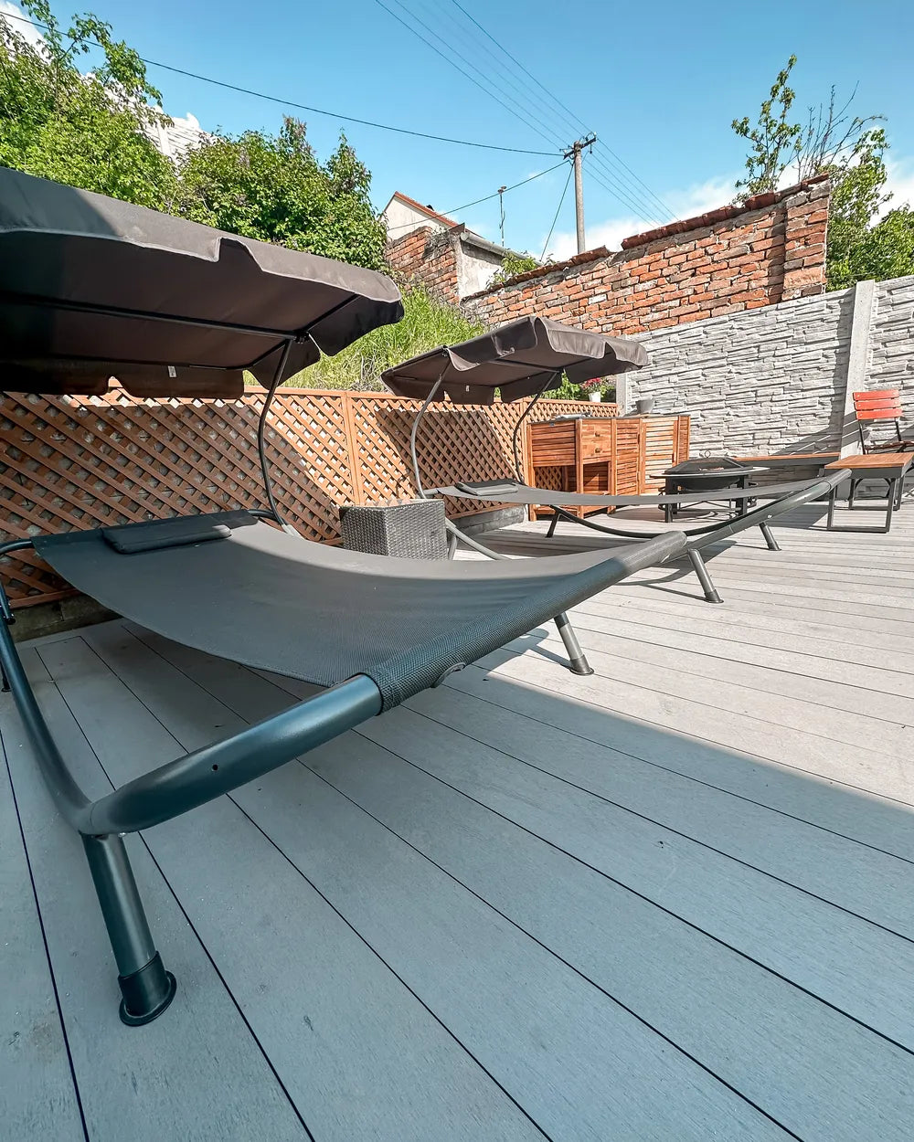 Nube Fabric Sun Bed – Grey